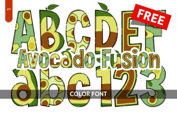 Avocado Fusion: A Playful Color Font for Creative Design