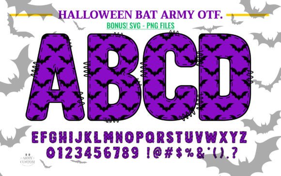 Bat Army: Unleashing Typographic Magic for Halloween Designs