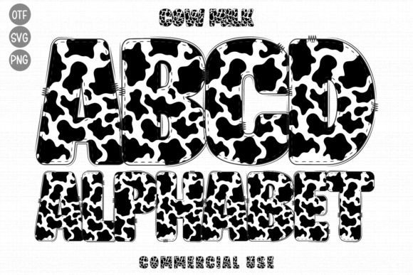 Cow Milk: A Decorative Font for Nature & Kids' Design