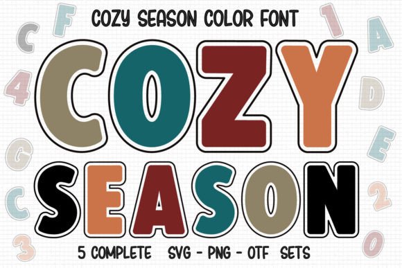 Cozy Season: A Color Font for Youthful & Joyful Design