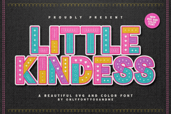 Little Kindness: A Playful SVG Font for Heartwarming Designs
