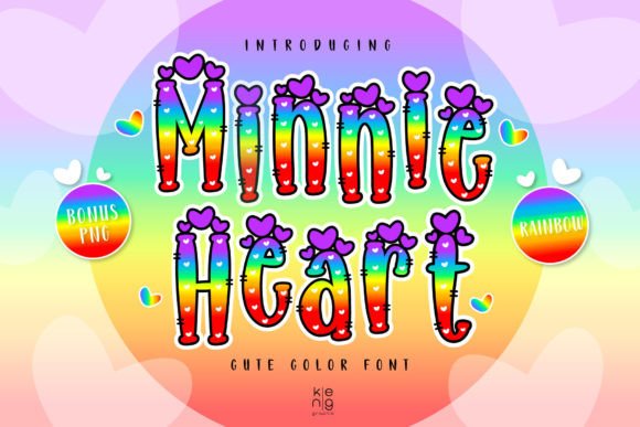 Minnie Heart Rb: A Vibrant Color Font for Bold Design
