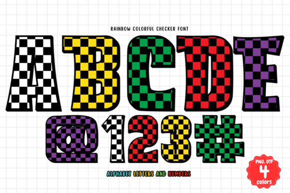 Rainbow Colorful Checker: A Dynamic Font for Vibrant Design