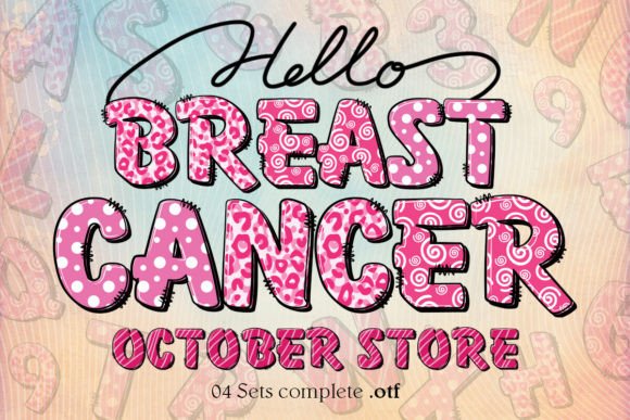 Retro Vintage-Inspired Breast Cancer Font for Awareness