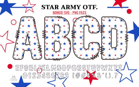 Star Army Font: A Patriotic Design Asset