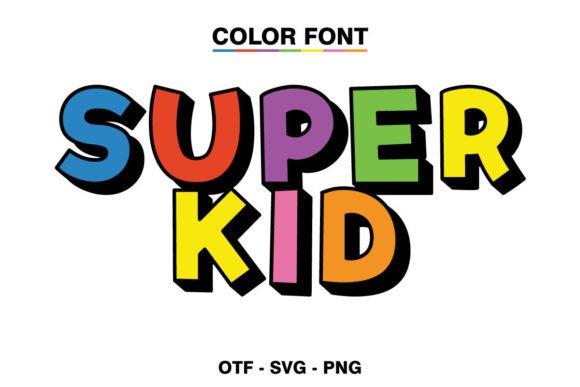 Super Kid: A Playful Color Font for Creative Projects