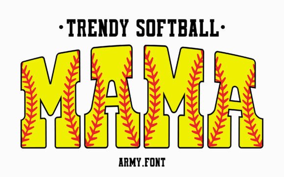 Trendy Softball: A Dynamic Font for Athletic Branding